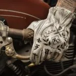 1340 HOLD FAST TATTOO GUANTES DE CUERO BLANCO PATINADO - parte superior - Holdfast