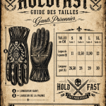 Tabella taglie dei guanti Tattoo Holdfast