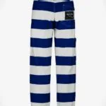 Blue Striped Denim 14oz Folsom Prison Pants - View 3 - Holdfast
