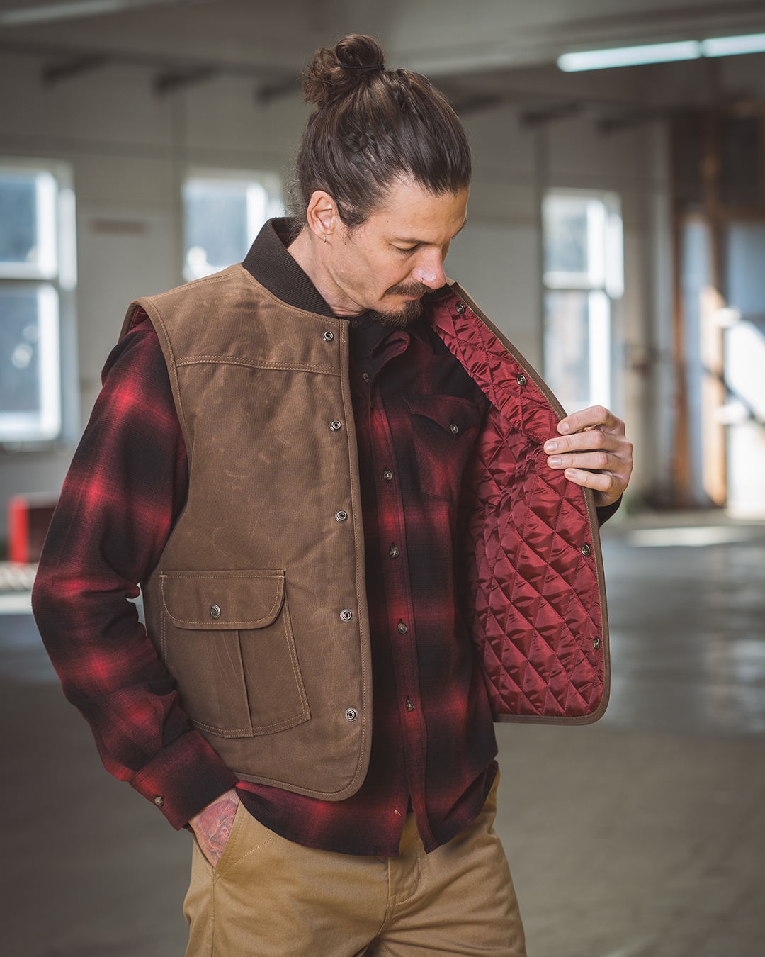 blouson veste pike brothers rodeo waxed sand