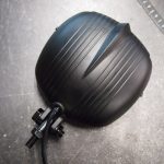 Vintage black bobber motorcycle headlight with white optics - View 5 - Holdfast