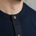 Pike Brothers 1927 Henley Shirt Long Sleeve Mojave Blue - detail matiere tissu - vintage workwear Holdfast
