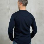 Pike Brothers 1927 Henley Shirt Long Sleeve Mojave Blue - vue de dos - vintage workwear Holdfast