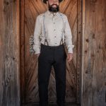 1935 Machinist Trousers Elephant Skin Black Pike Brothers vue detail