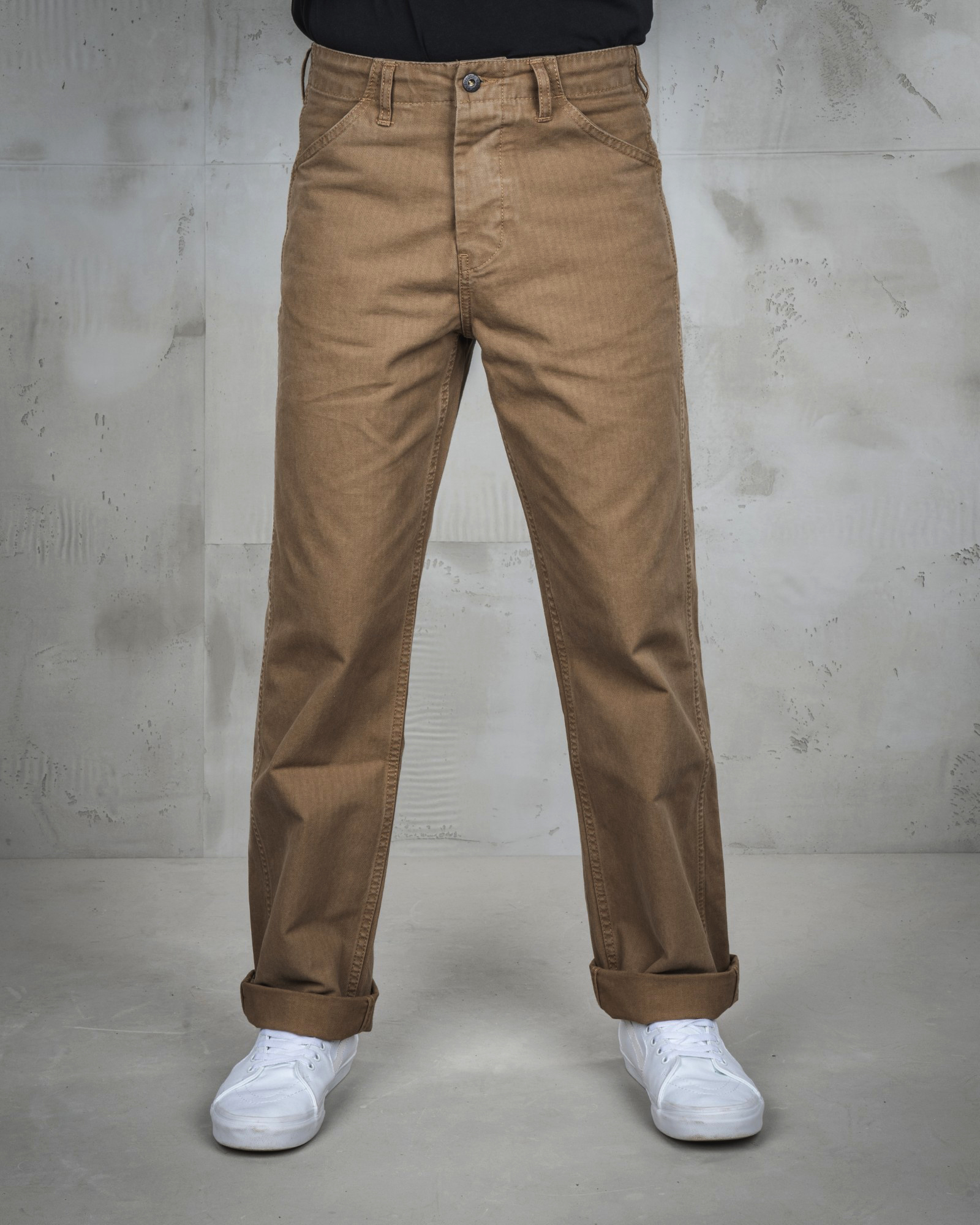 Detailansicht der Tarawa Pike Brothers Utility Trousers von 1941