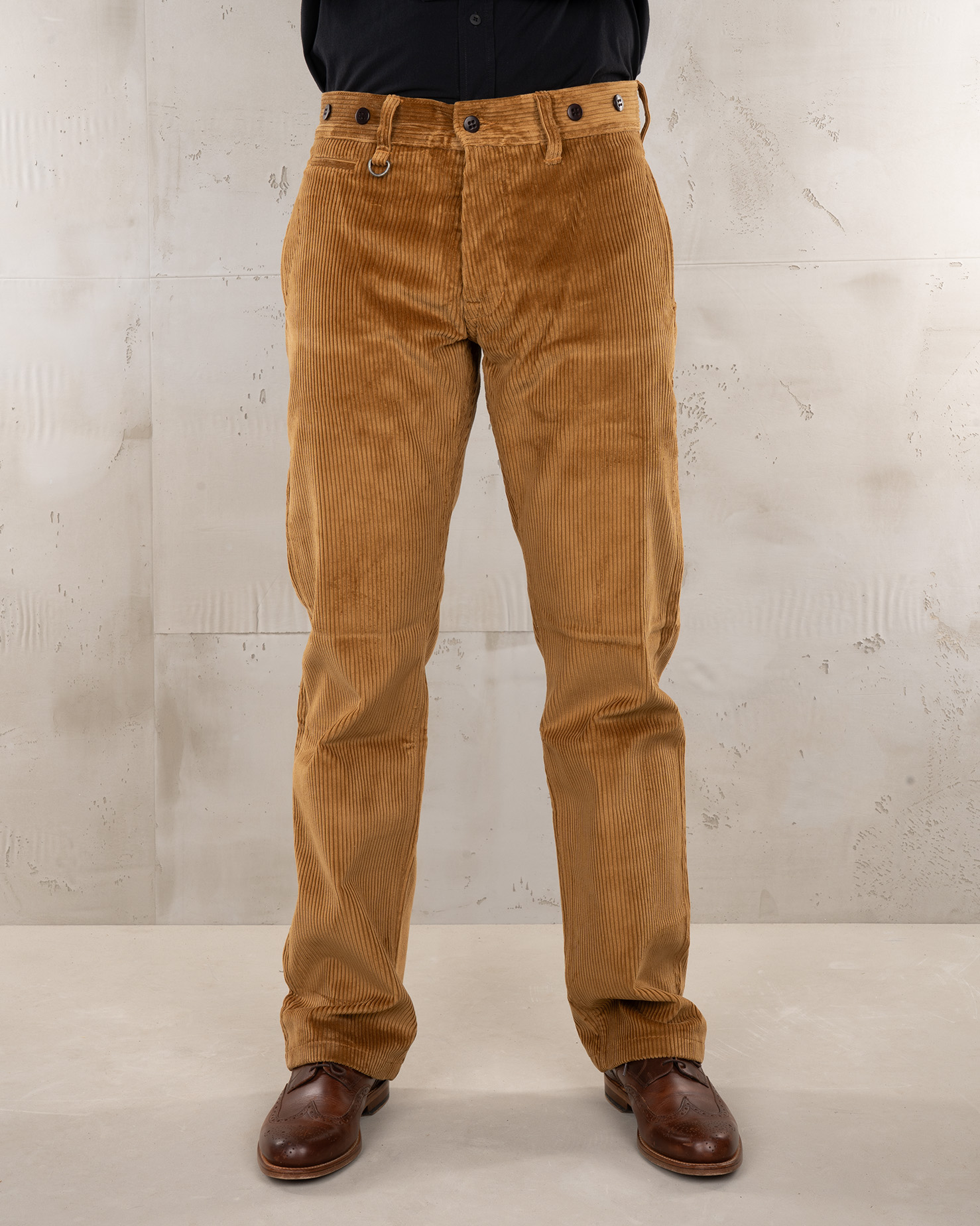 1942 Hunting Pant Goliath Cord Mustard Pike Brothers vue face