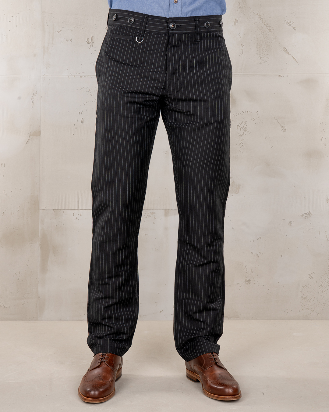 1947 Harvester Trousers Chicago Black Pike Brothers pantalon vue de face