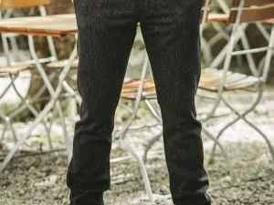 Harvester-Hose von Glasgow Gray, Modell Pike Brothers, Baujahr 1947, Vorderansicht