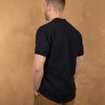 Pike Brothers 1963 Polo Shirt Royal Black - detail col et boutonnage - vintage workwear Holdfast