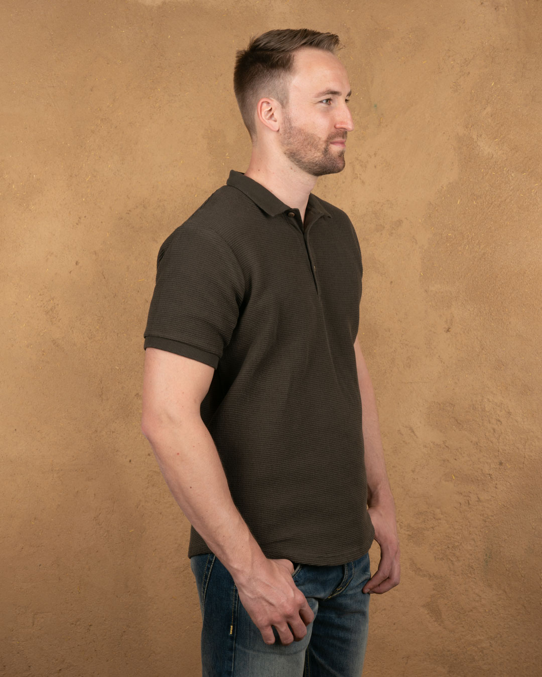 Pike Brothers 1963 Polo Shirt Royal Olive - vue de dos - vintage workwear Holdfast