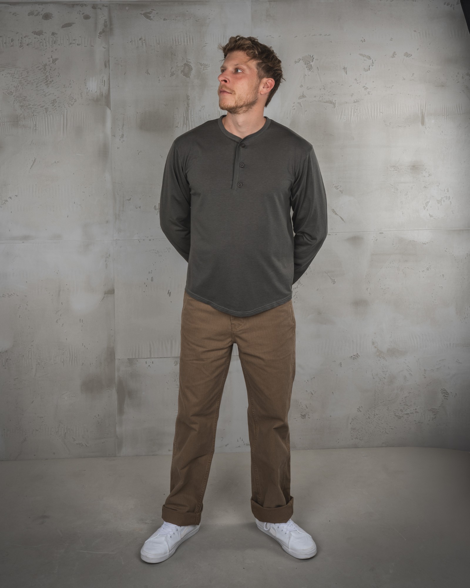 Pike Brothers 1963 Roadie Shirt Long Sleeve Texas Green - detail matiere tissu - vintage workwear Holdfast