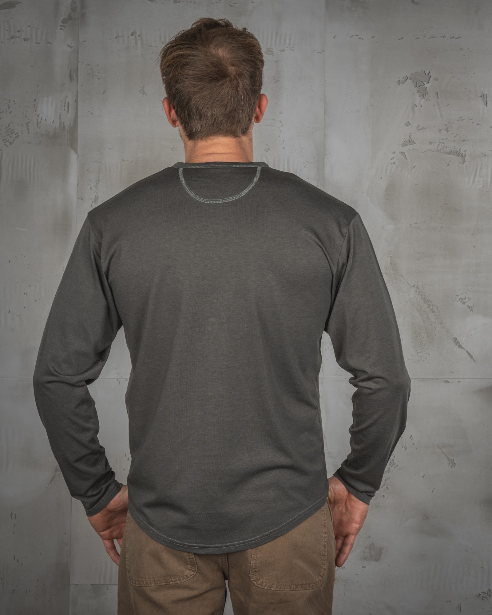 Pike Brothers 1963 Roadie Shirt Long Sleeve Texas Green - vue de dos - vintage workwear Holdfast