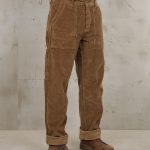 Pantaloni Utility 1967 in velluto a coste di ottone chiaro Pike Brothers, vista posteriore