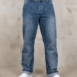 Pike Brothers 1967 Utility Trousers Blue Wabash Rinsed - vooraanzicht