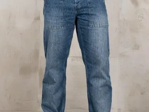 Pike Brothers 1967 Utility Trousers Blue Wabash Rinsed - vooraanzicht