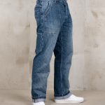 Pike Brothers 1967 Utility Trousers Blue Wabash Rinsed - achterkant