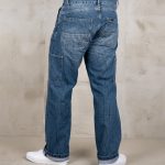 Pike Brothers 1967 Utility Trousers Blue Wabash Rinsed - zijaanzicht