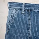 Pike Brothers Utility Trousers uit 1967, blauw Wabash, gewassen - gedragen