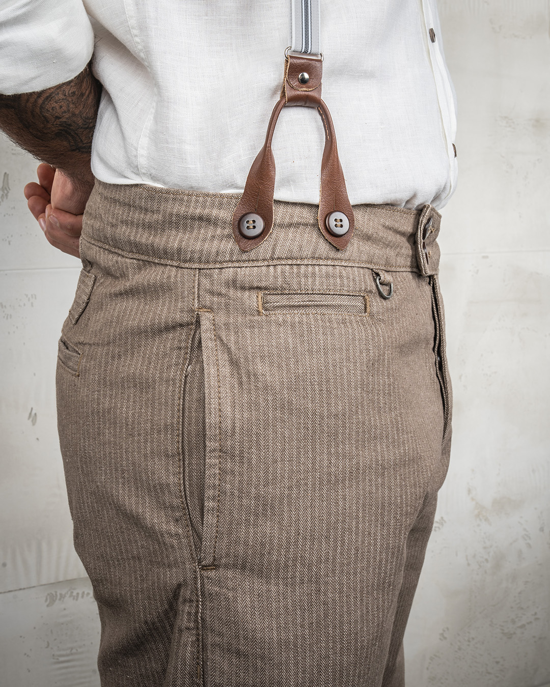 Pike Brothers 1905 Hauler Pant HBT Brown - portu00e9e
