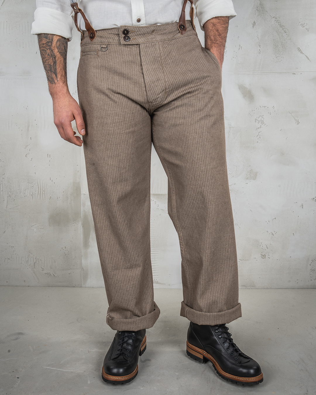 Pike Brothers 1905 Hauler Pant HBT Brown - vue face