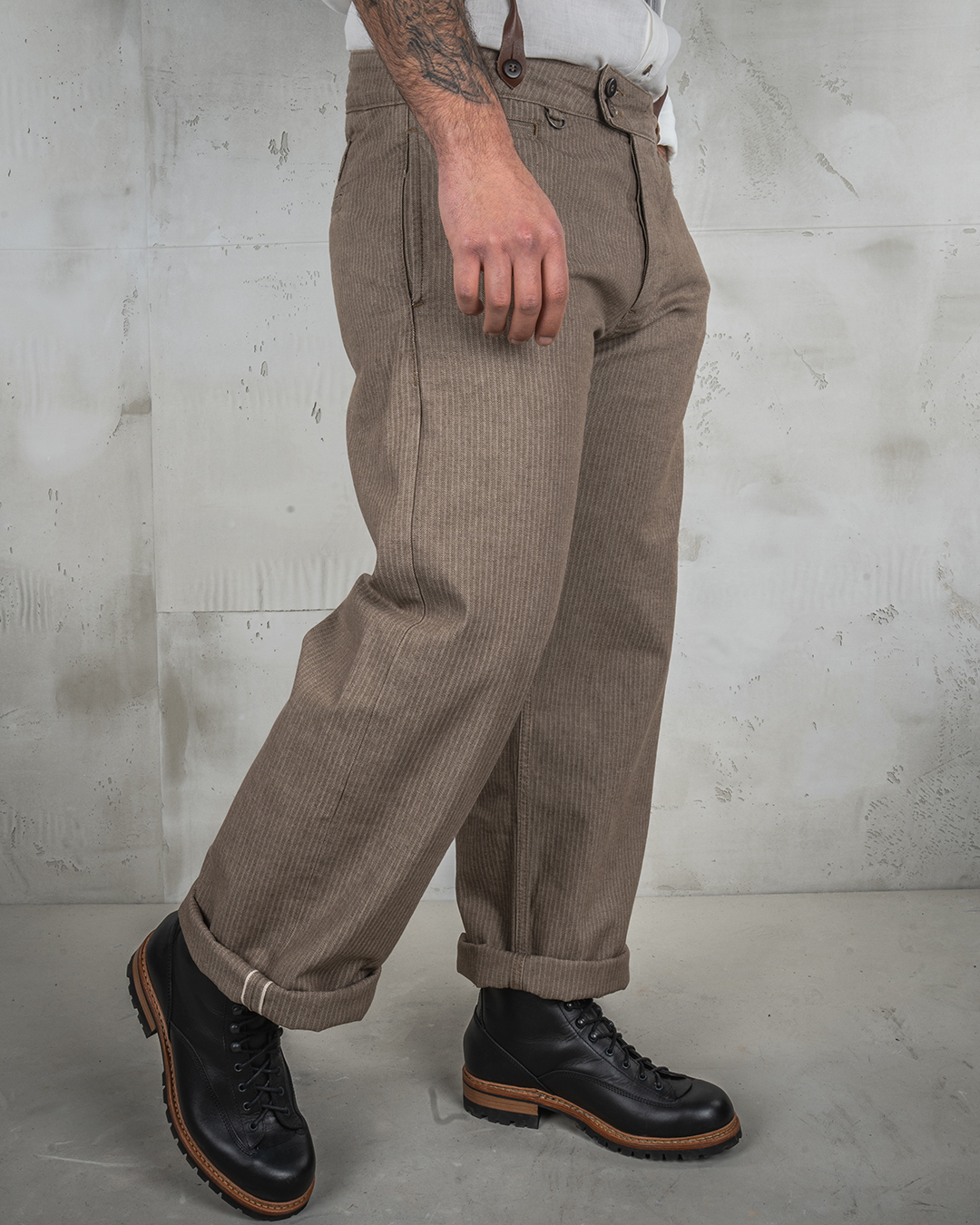 Pike Brothers 1905 Hauler Pant HBT Brown - vue dos