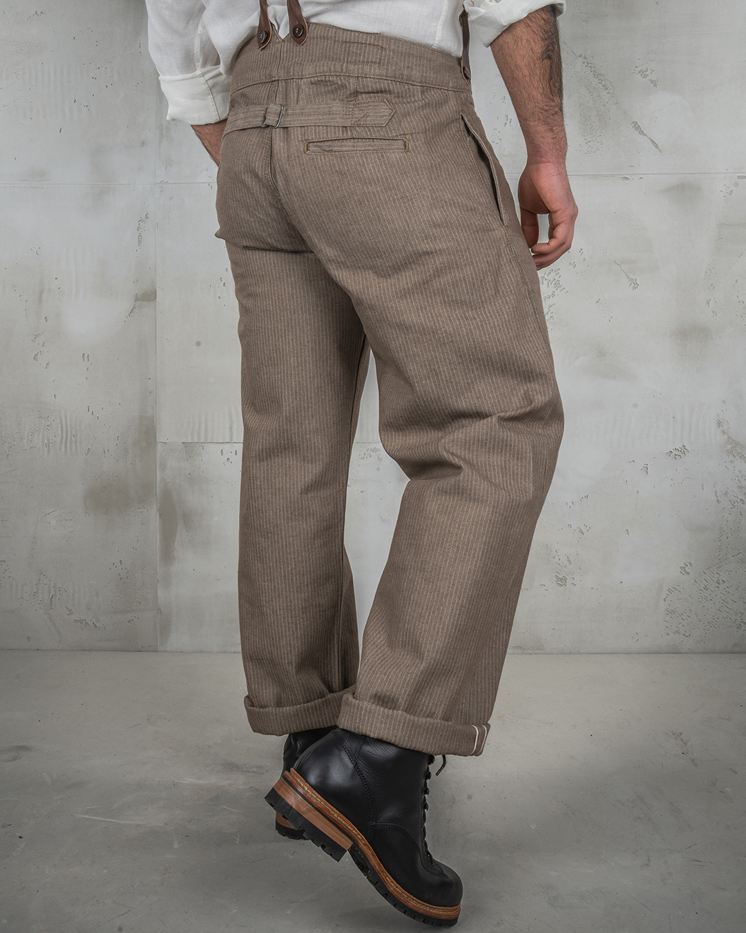 Pike Brothers 1905 Hauler Pant HBT Brown - vue côté