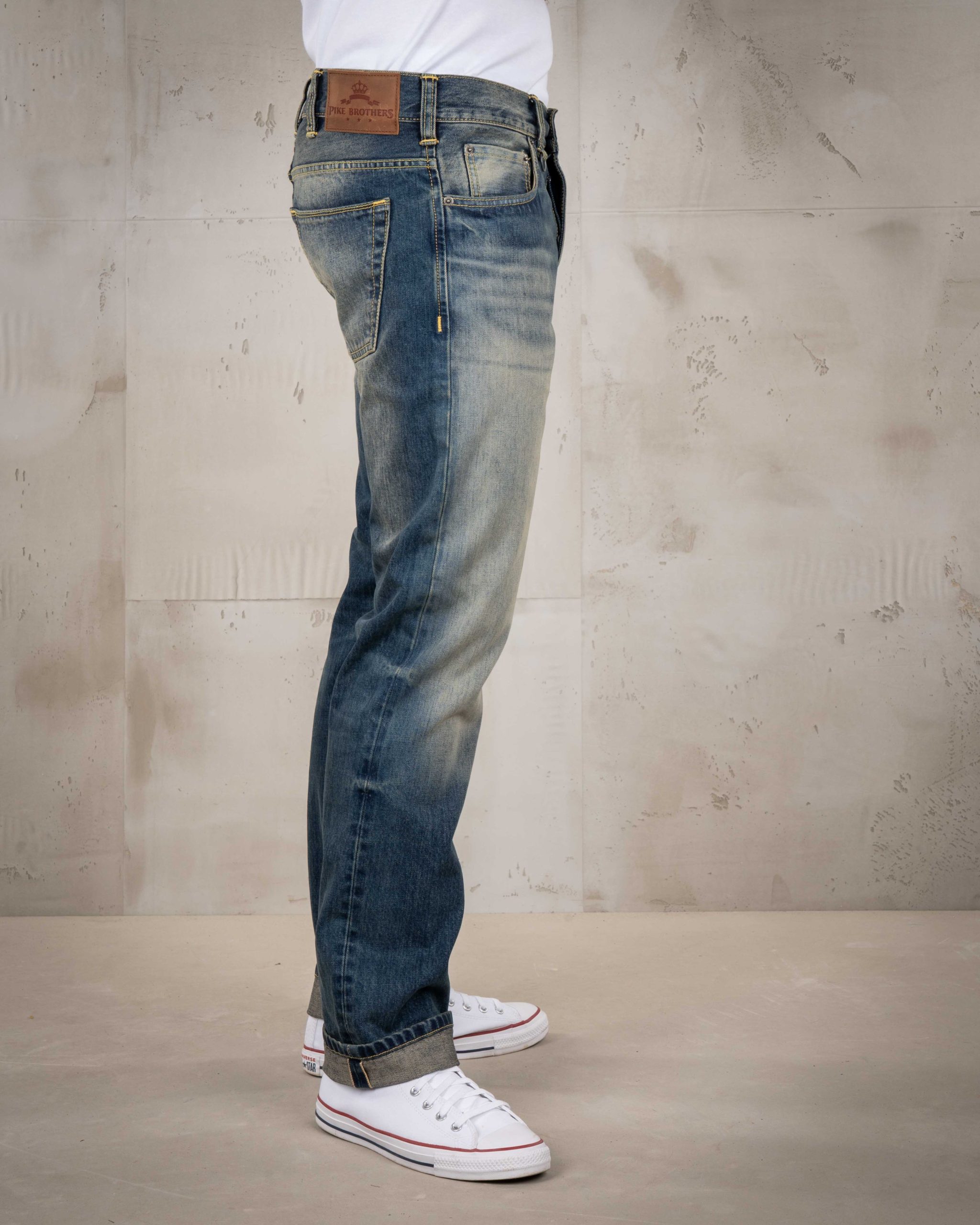 Pike Brothers 1958 Roamer Pant 15oz Indigo 106 Rinse - vue detail