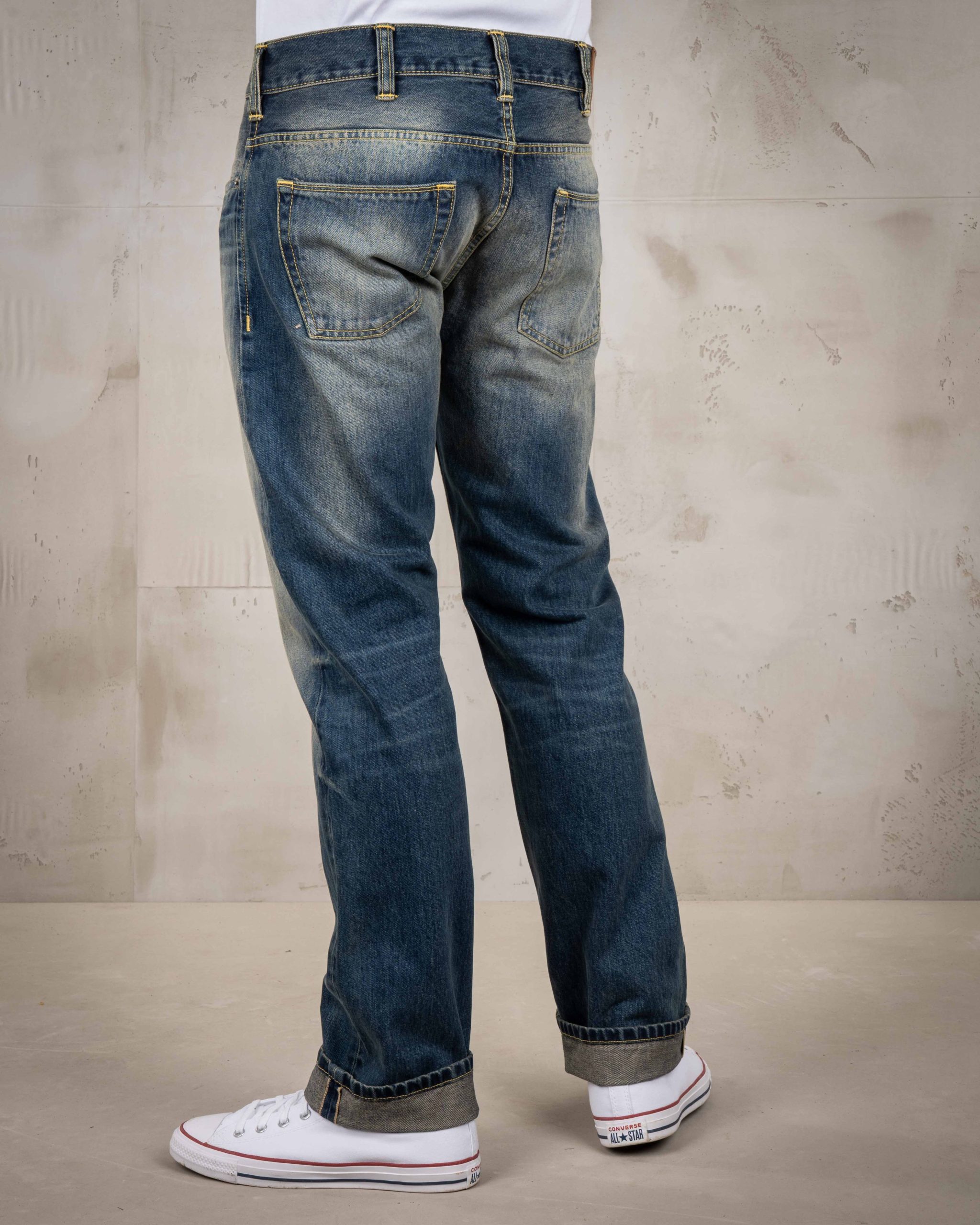 Pike Brothers 1958 Roamer Pant 15oz Indigo 106 Rinse - porte face