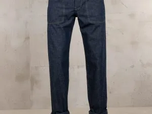 Pike Brothers 1940 legerdenimbroek indigo - vooraanzicht
