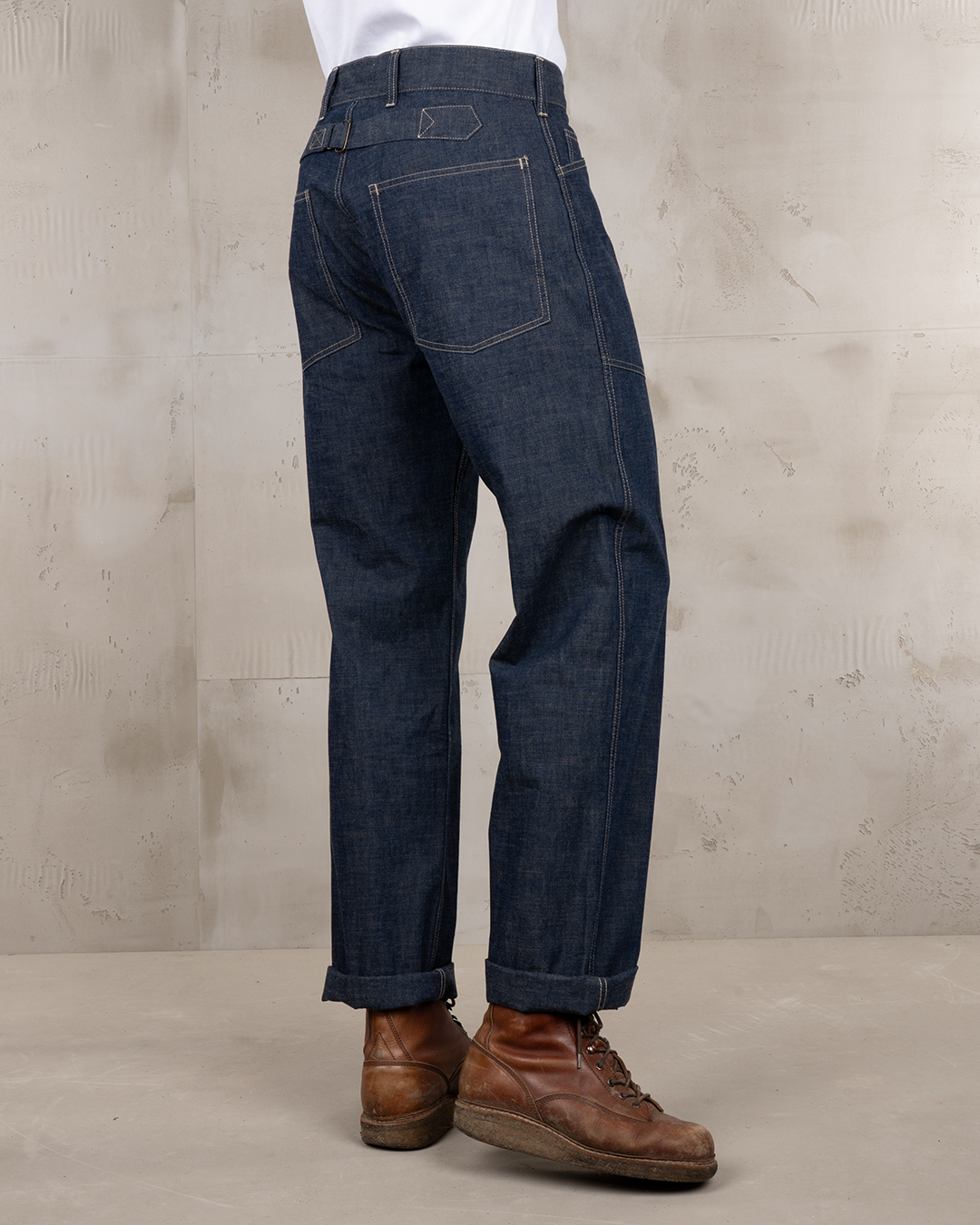 Pike Brothers 1940 Army Denim Trousers Indigo - back view