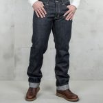 Pantaloni Roamer da 15 once indaco Pike Brothers del 1947 - vista frontale