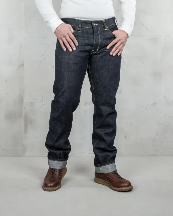 Jeans da uomo con cimosa - Modello Roamer 1947, 15 once, indaco, Pike Brothers