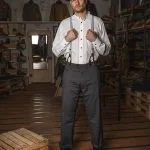 Pike Brothers 1905 Hauler Pant French Asphalt - cinch back detail