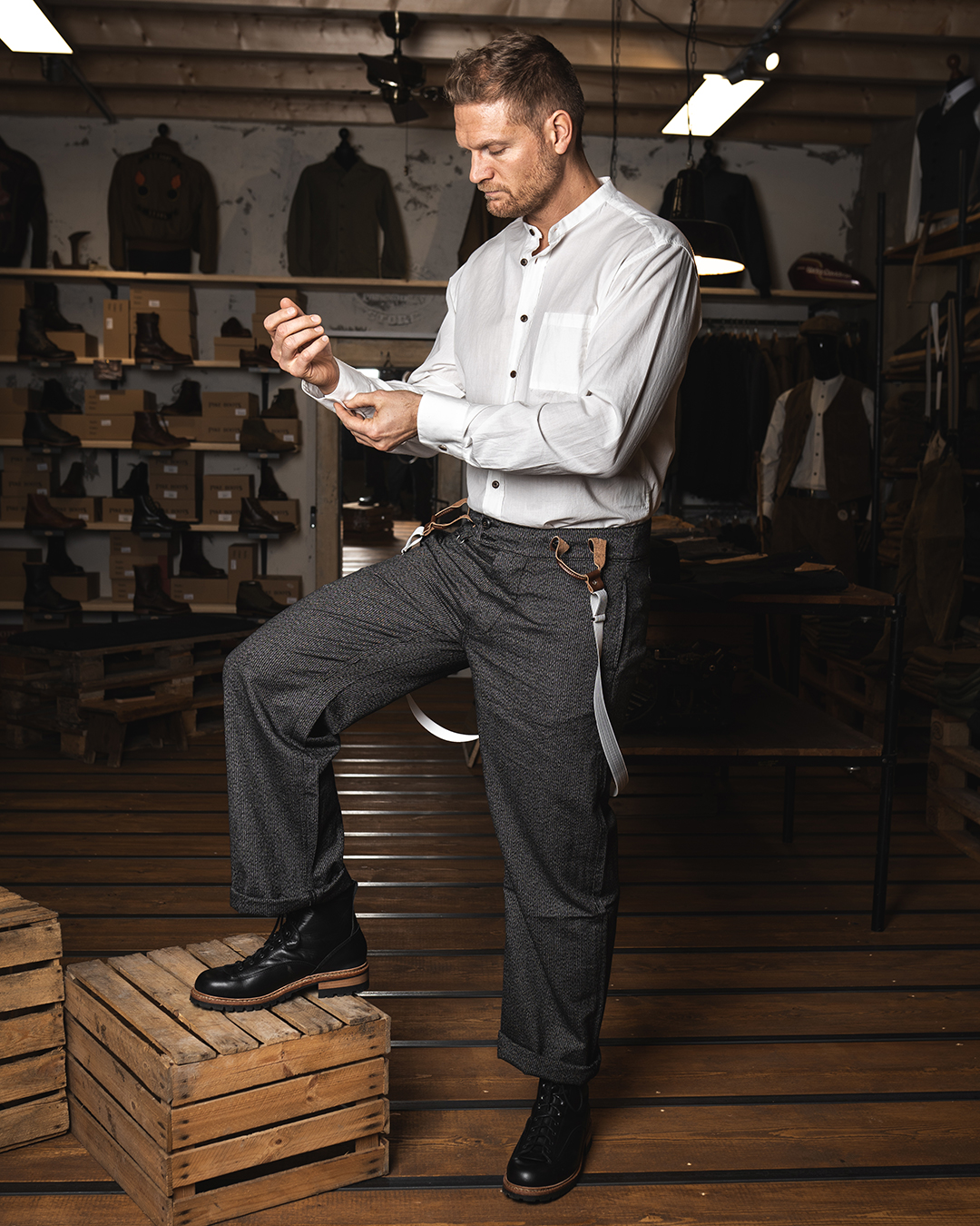 Pike Brothers 1905 Hauler Pant French Asphalt - porte