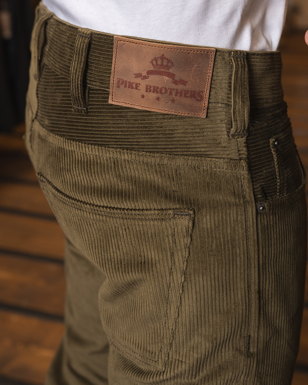 Pike Brothers 1958 Roamer Pant Olive Cord - portee