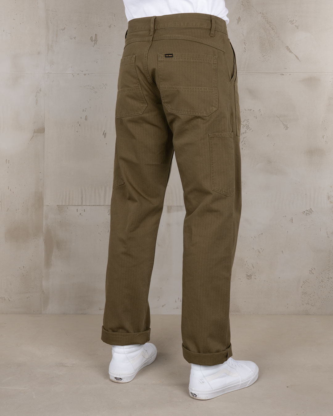 Pantaloni utility Pike Brothers 1967 HBT Olive - vista laterale