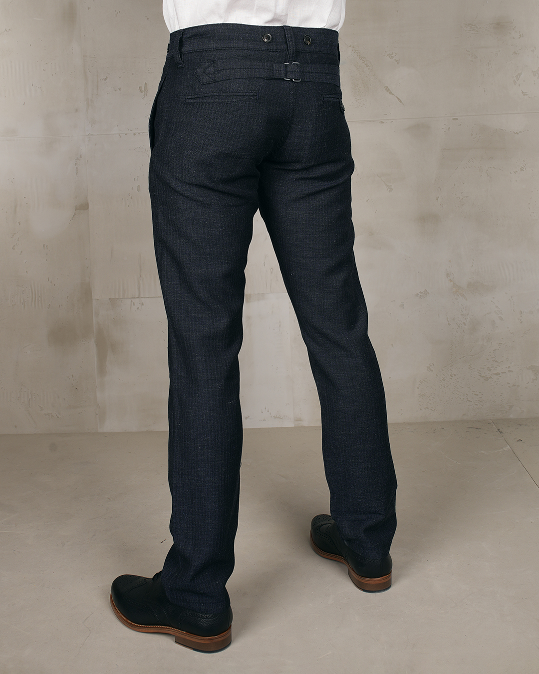 Pike Brothers 1947 Harvester Trousers Owen Blue - vue dos