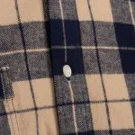 Pike Brothers 1937 Roamer Shirt Blue Flannel - du00e9tail collar