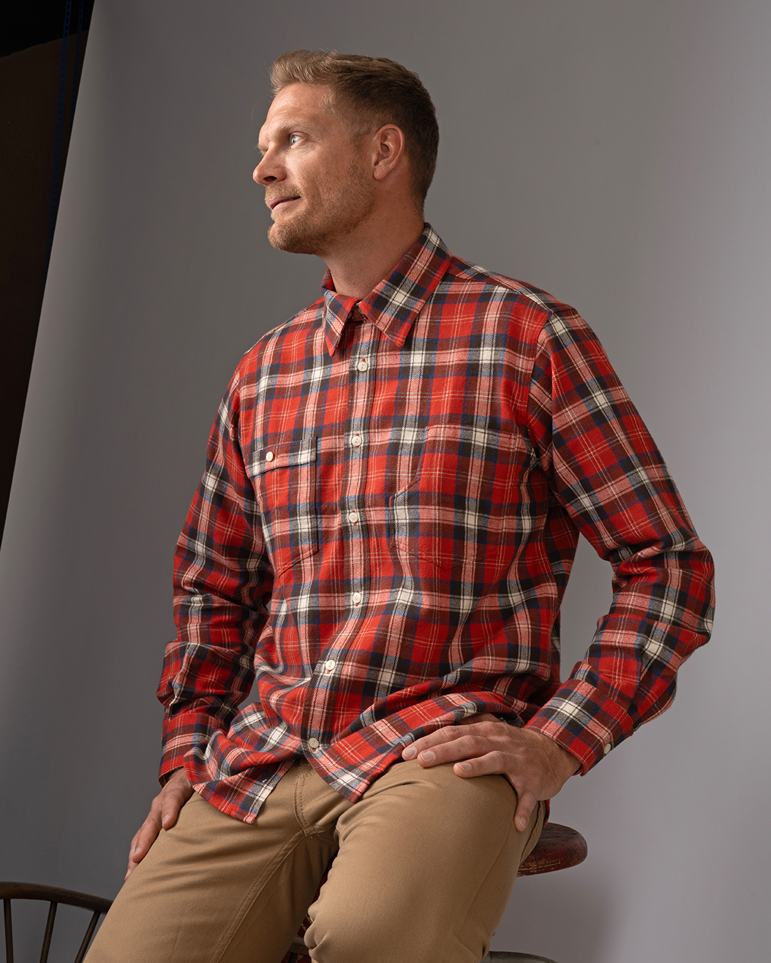 Pike Brothers 1937 Roamer Shirt Red Flannel - portu00e9e