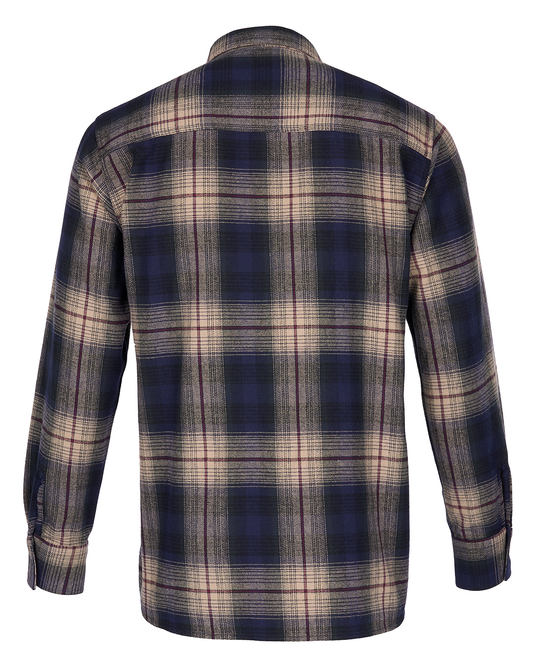 Pike Brothers 1937 Roamer Shirt Blue Beige Check - du00e9tail poche fumeur