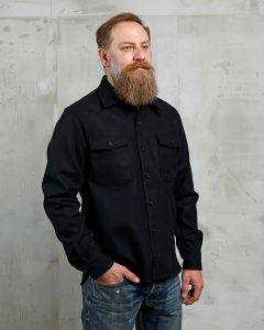 Camicia CPO Pike Brothers 1943 in lana nera - vista frontale