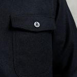 Pike Brothers 1943 CPO Shirt Black Wool - du00e9tail anchor buttons