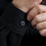 Pike Brothers 1943 CPO Shirt Black Wool - du00e9tail fabric