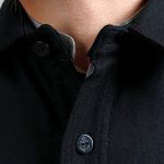 Pike Brothers 1943 CPO Shirt Black Wool - du00e9tail collar