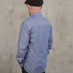 Pike Brothers 1937 Roamer Shirt Blue Chambray - du00e9tail collar