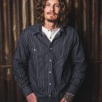 Pike Brothers 1937 Roamer Shirt Blue Wabash Denim - vue face