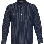 Pike Brothers 1937 Roamer Shirt Blue Wabash Denim - vue dos