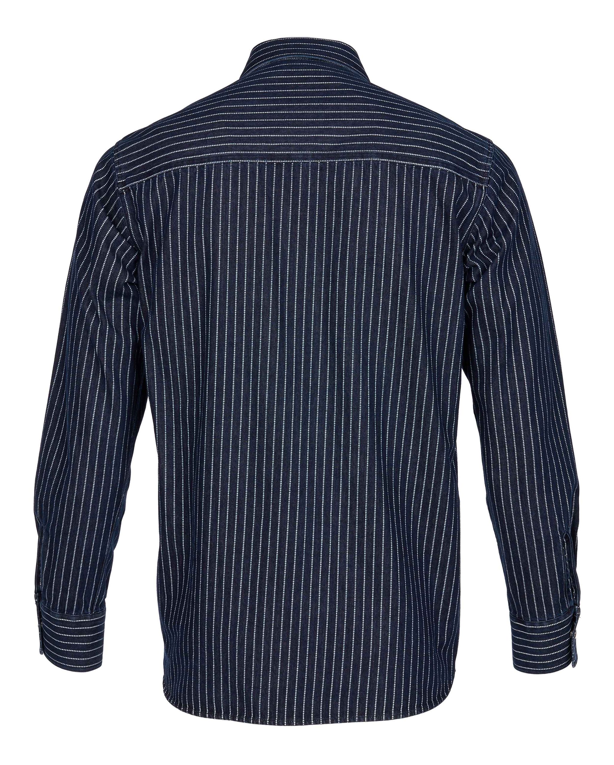 Pike Brothers 1937 Roamer Shirt Blue Wabash Denim - vue detail poche