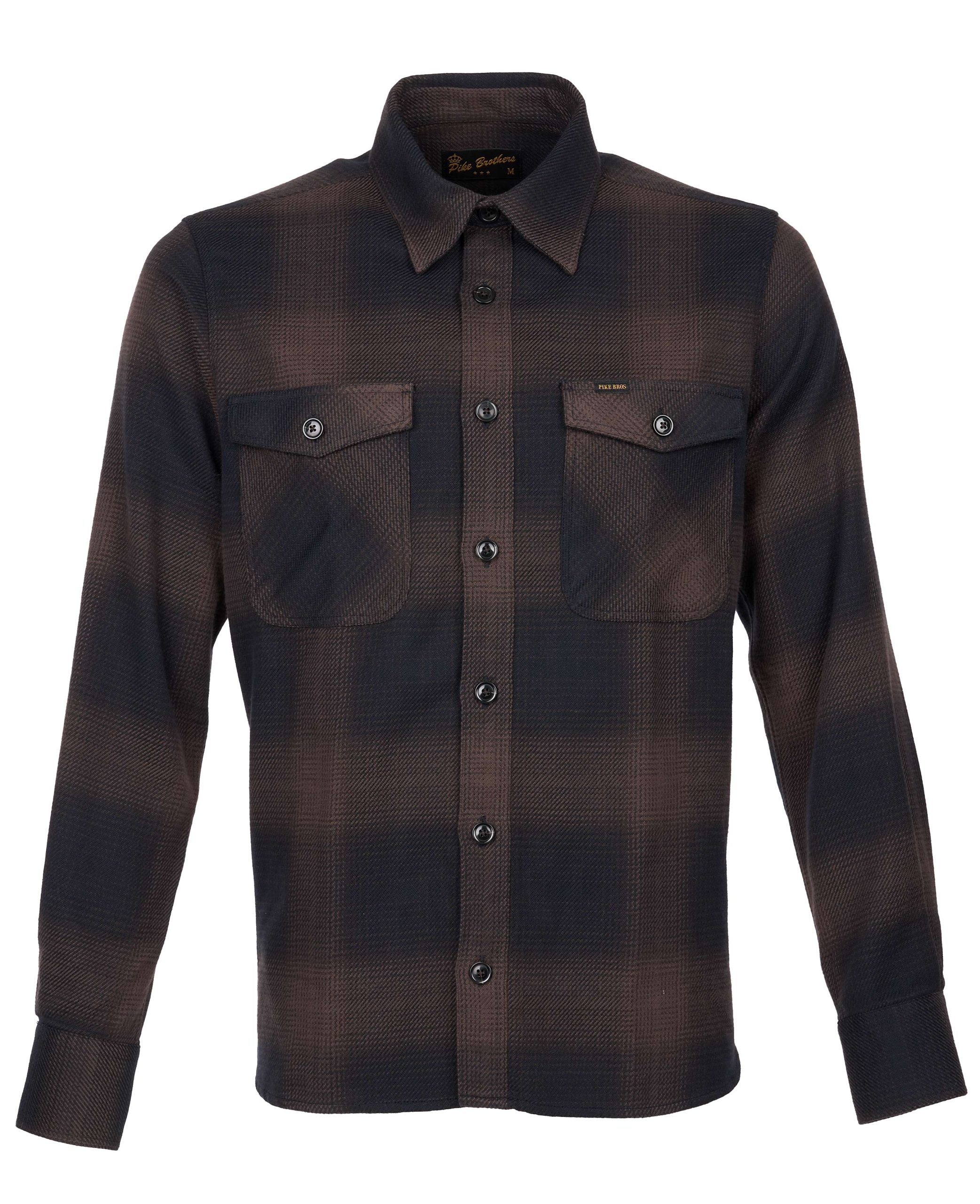 Pike Brothers 1943 CPO Shirt Kansas Brown - vue face