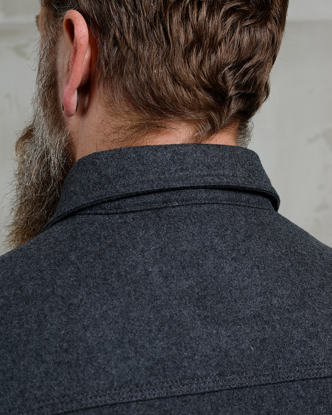 Pike Brothers 1943 CPO Shirt Grey Wool - vue cu00f4tu00e9